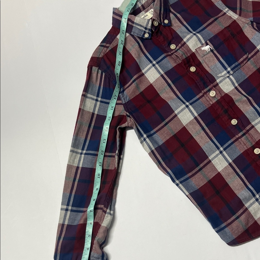 Plaid Kids Shirt - Red and Blue - Picture 5 of 5